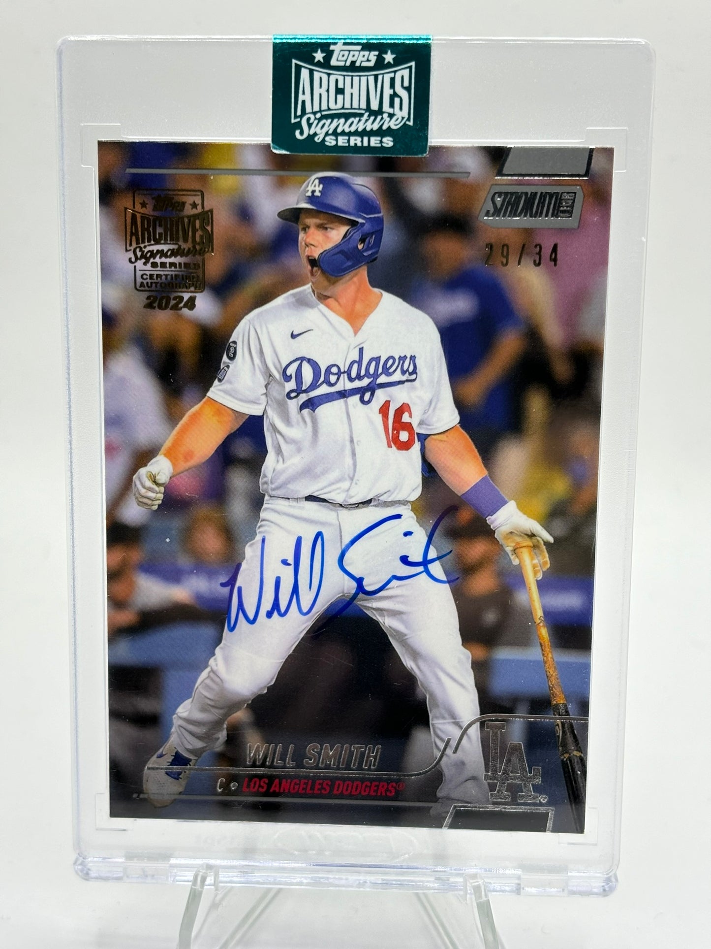 2024 Topps Archives Signature Series Will Smith Auto 29/34 LA Dodgers 2022 Topps