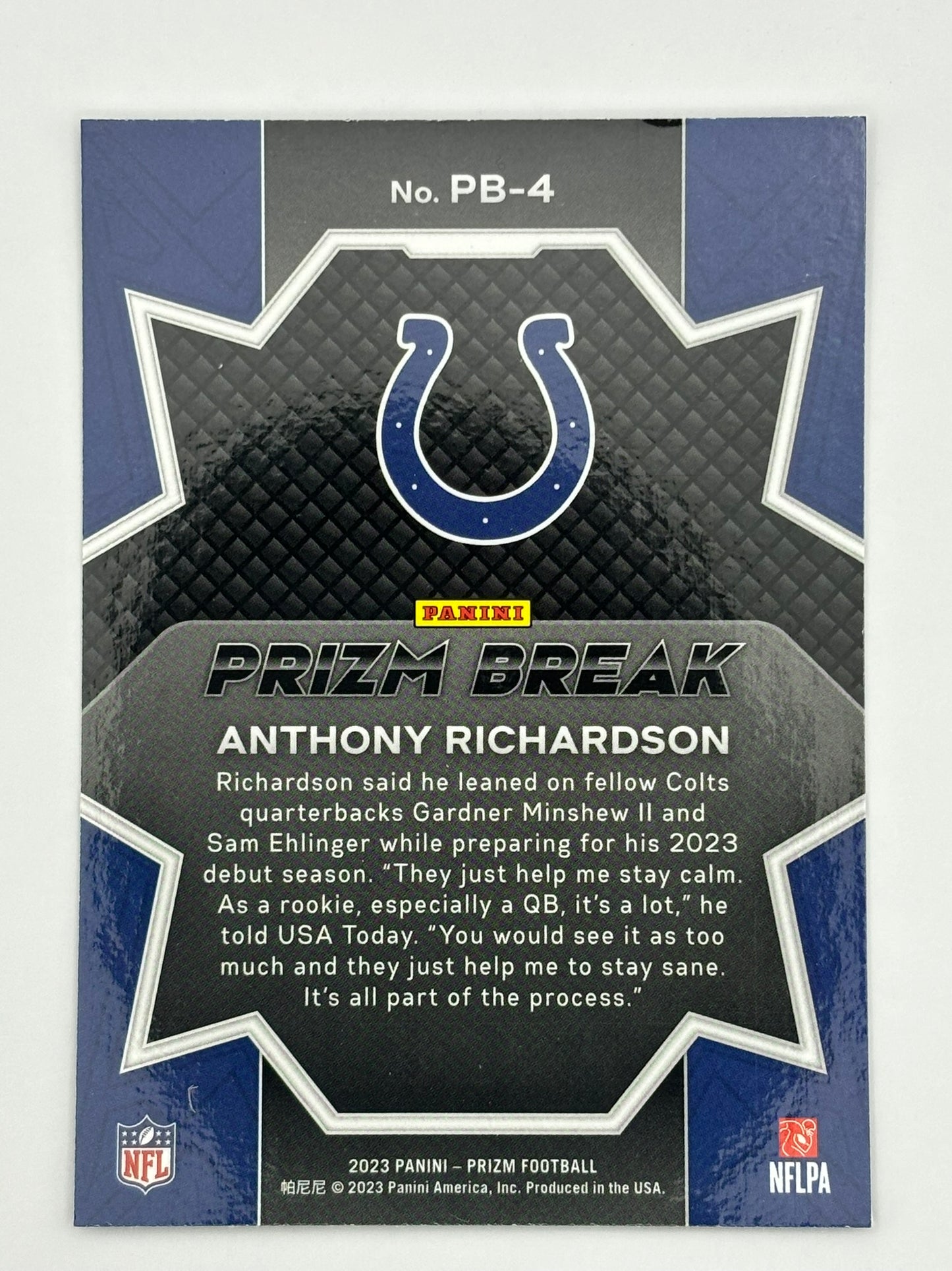 2023 Prizm Break Anthony Richardson Rookie Colts