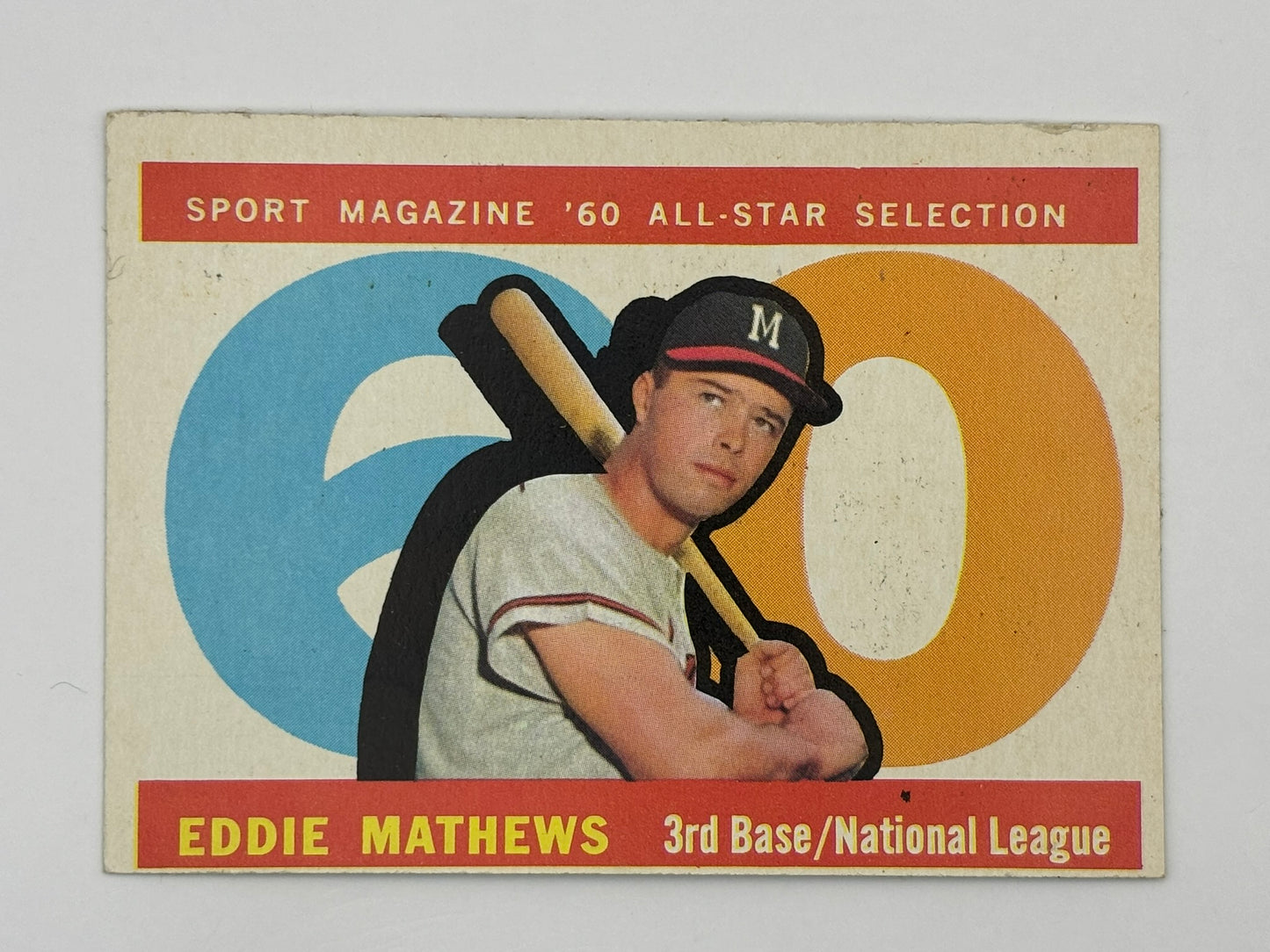 Vintage 1960 Topps Eddie Mathews #558