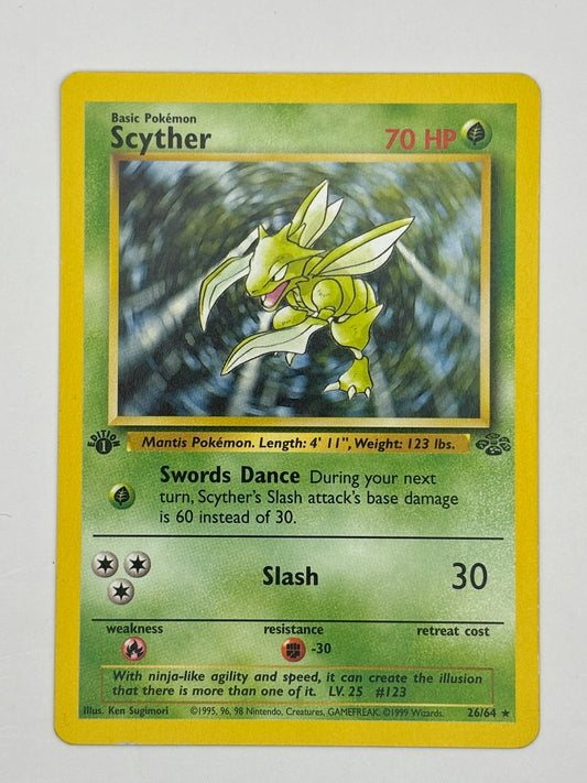 Pokemon Jungle Scyther 26/64 1st Edition