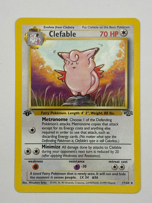 Clefable - 17/64 - Pokemon Jungle 1st Edition Rare