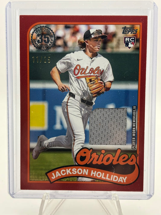 2024 Topps Update 35th Rookie Relic Jackson Holliday Baltimore Orioles /25