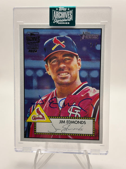 2024 Topps Archives Jim Edmonds Signature Series /7 On Card Auto