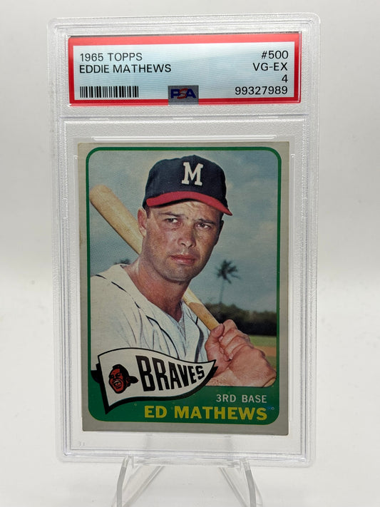 1965 Topps Ed Eddie Mathews #500 PSA 4 - Braves