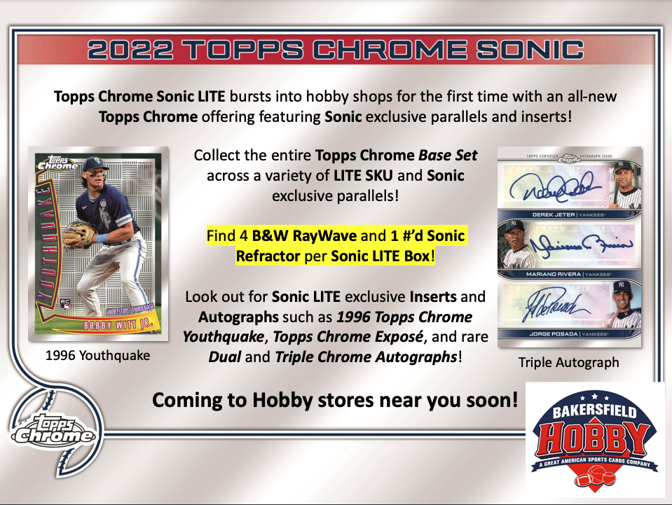 2022 Topps Chrome Sonic Baseball Lite Box