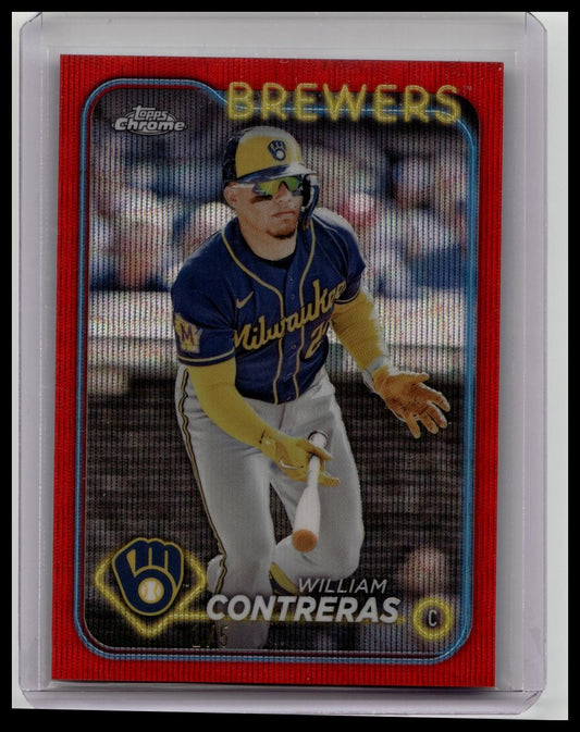 2024 Topps Chrome William Contreras Red Wave /5