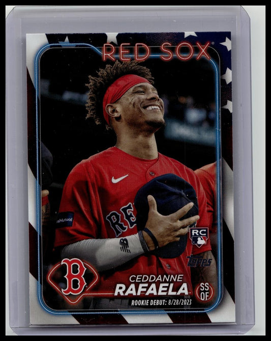 Ceddanne Rafaela 2024 TOPPS UPDATE ROOKIE INDEPENDENCE DAY 20/76 RED SOX RC SSP