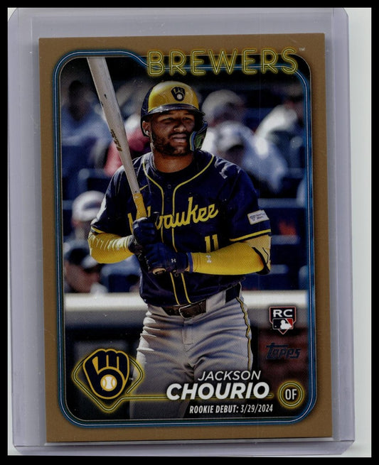 2024 Topps Update Jackson Chourio #US155 RC Gold Debut #'d 0420/2024