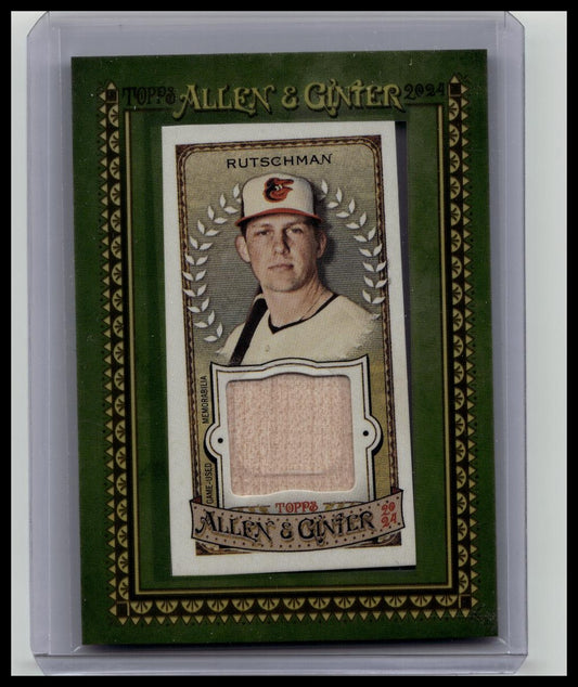 2024 Topps Allen & Ginter #MFR-AR Adley Rutschman Mini Framed Bat Relic