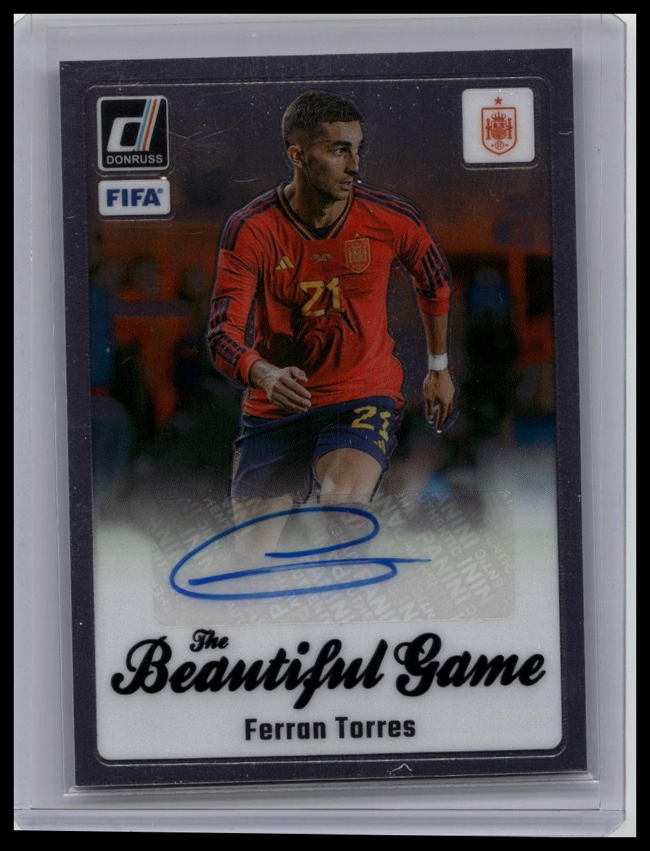 2023-24 PANINI DONRUSS FERRAN TORRES THE BEAUTIFUL GAME AUTO #BG-FT SPAIN