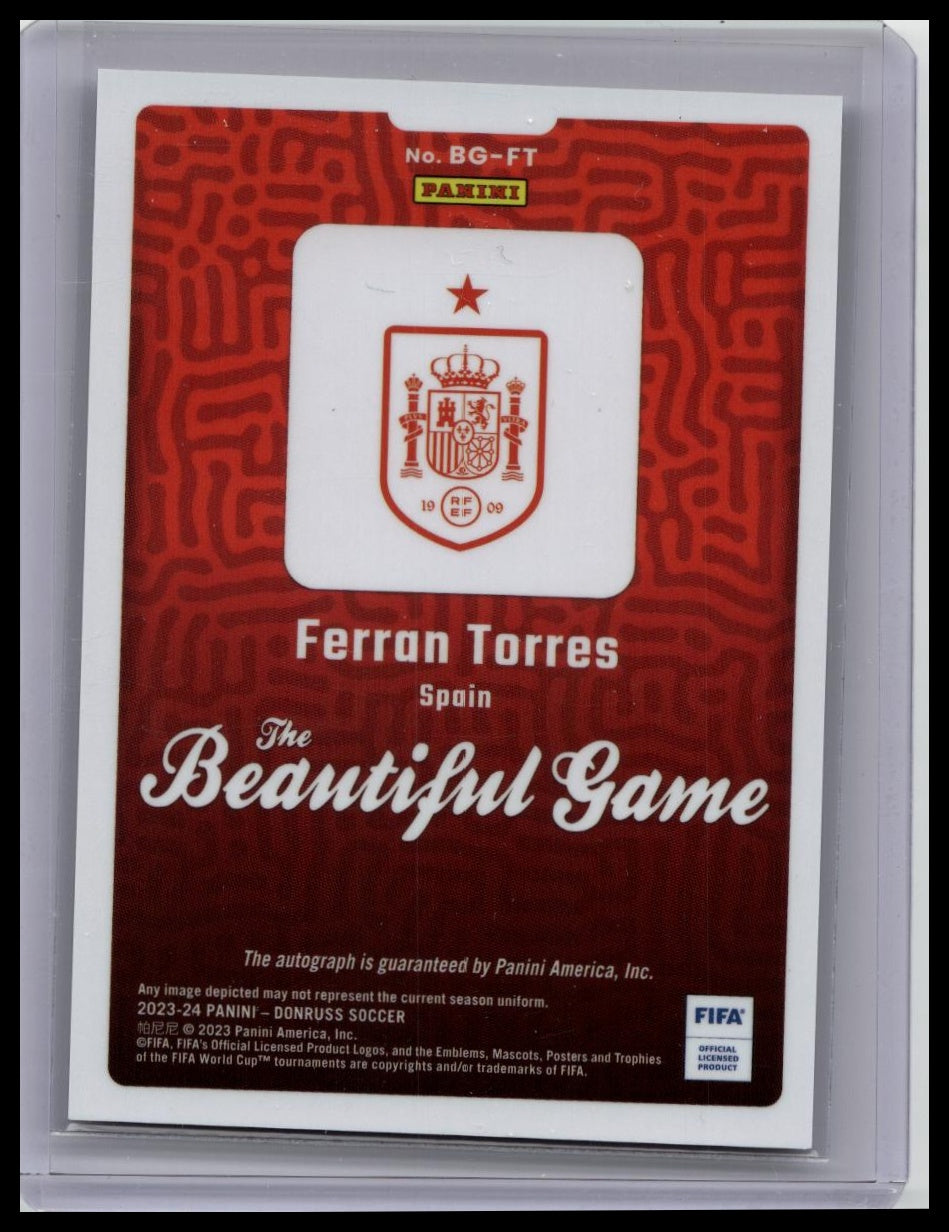 2023-24 PANINI DONRUSS FERRAN TORRES THE BEAUTIFUL GAME AUTO #BG-FT SPAIN