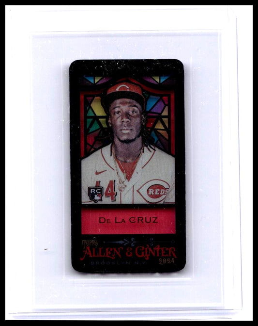 2024 Topps Allen & Ginter Elly De La Cruz RC Stained Glass Mini SSP Reds #365