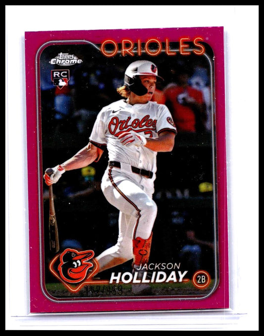 2024 Topps Chrome Update Jackson Holliday /399 Magenta Rookie Orioles USC200