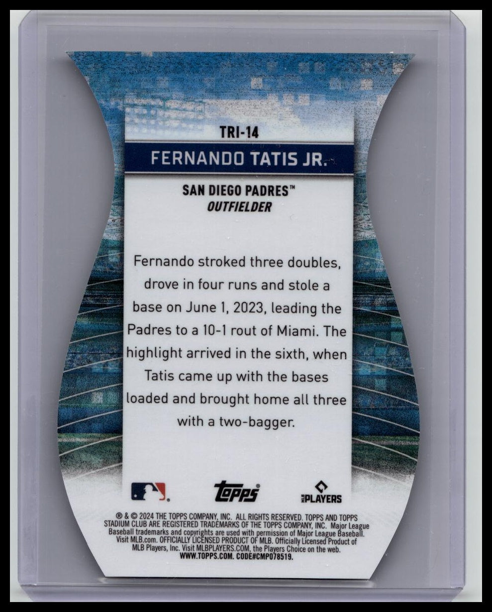 FERNANDO TATIS JR 2024 Topps Stadium Club Chrome Triumvirates RED TRI-14