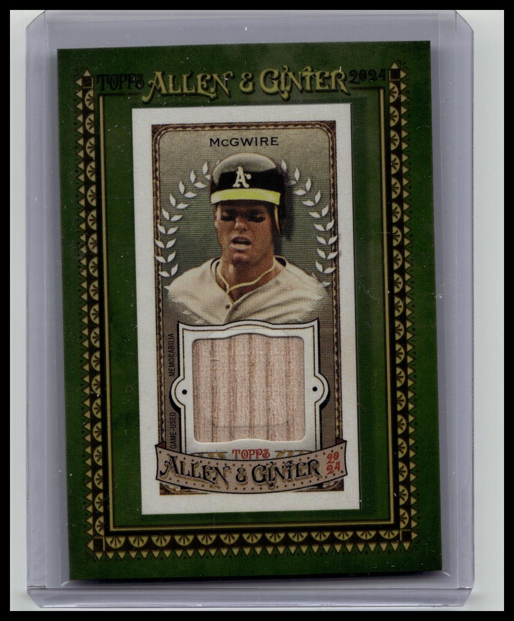 2024 Topps Allen & Ginter Framed GU Relic Bat Mark Mcgwire Oakland Athletics