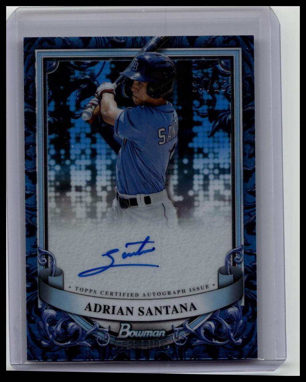 2024 Bowman Sterling Adrian Santana Prospect Auto Blue Refractor #/25 SSP