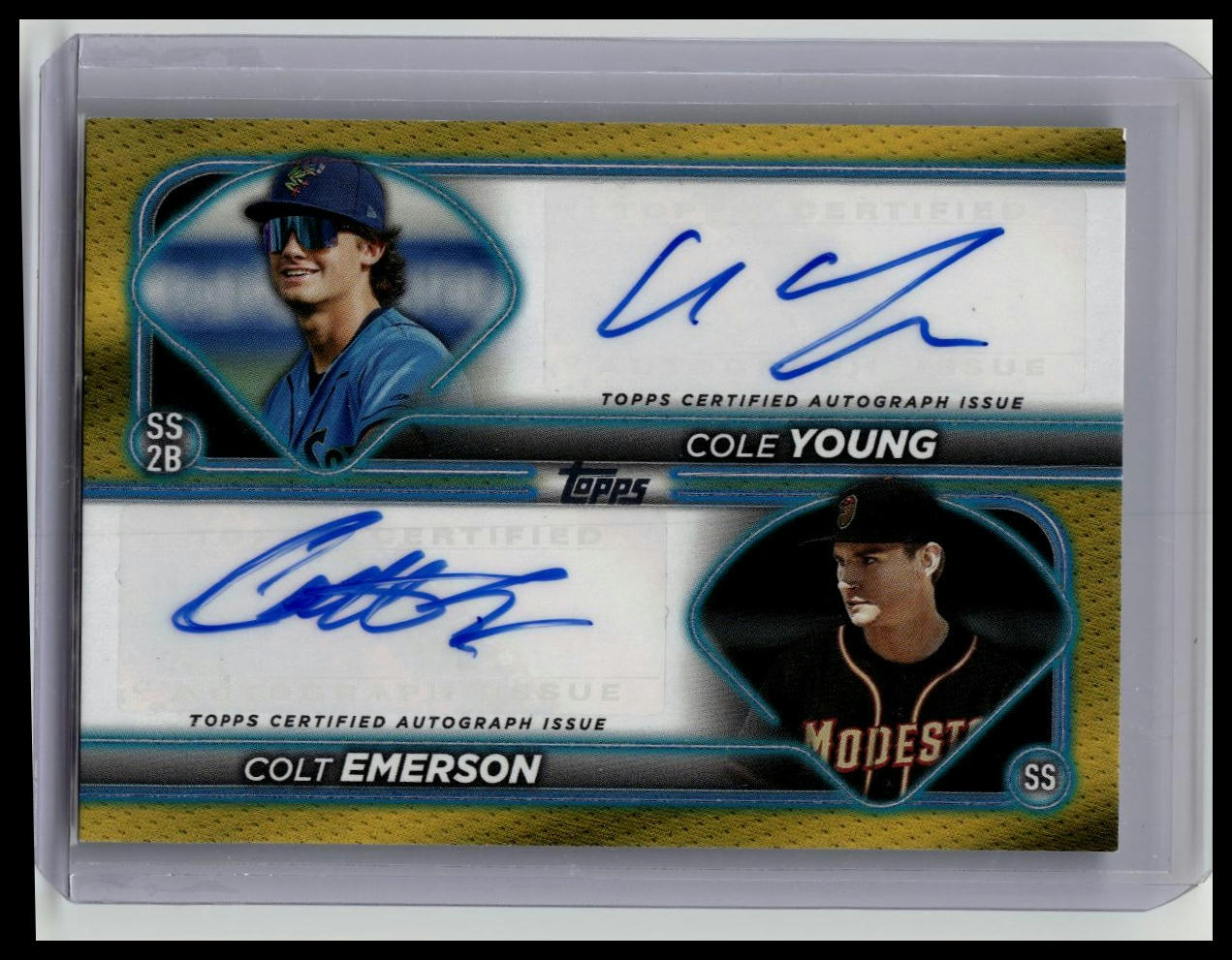 2024 Topps Pro Debut Cole Young/Colt Emerson Dual Auto #/25 Mariners