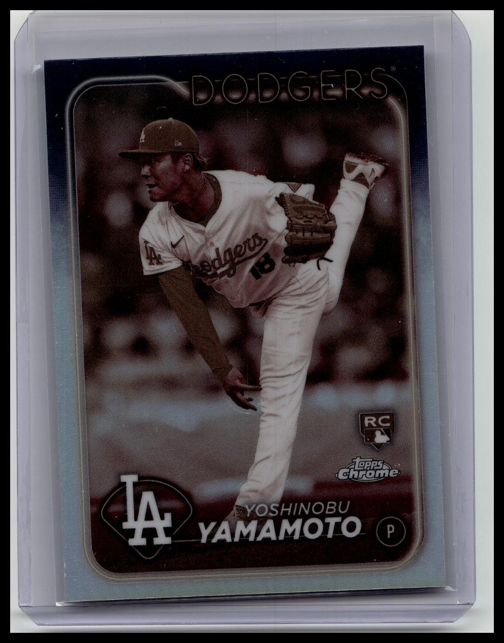 2024 Topps Chrome Yoshinobu Yamamoto Sepia Refractor RC #18 Dodgers