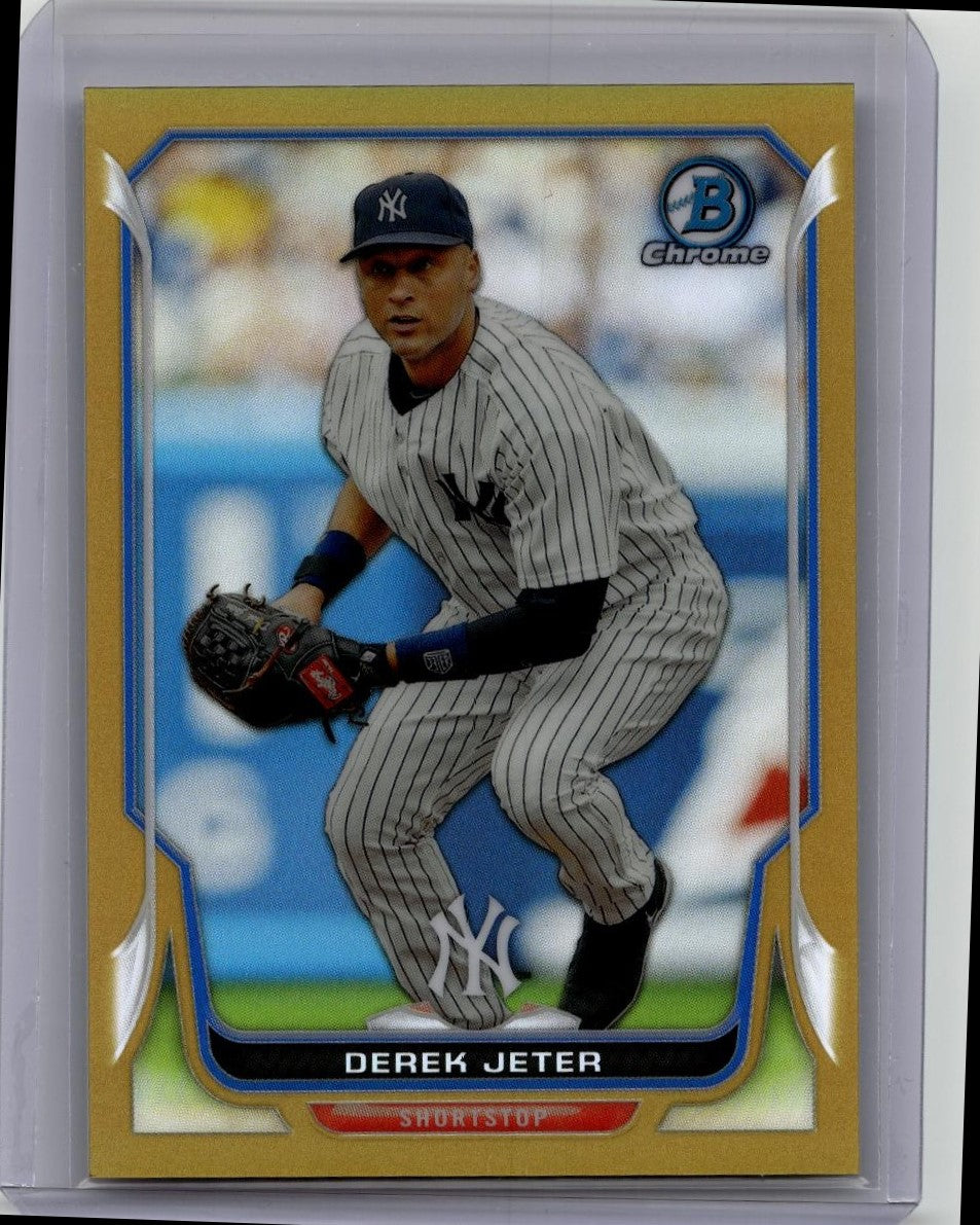 2014 Bowman Chrome #89 Derek Jeter Gold Refractor #'d 34/50 Yankees