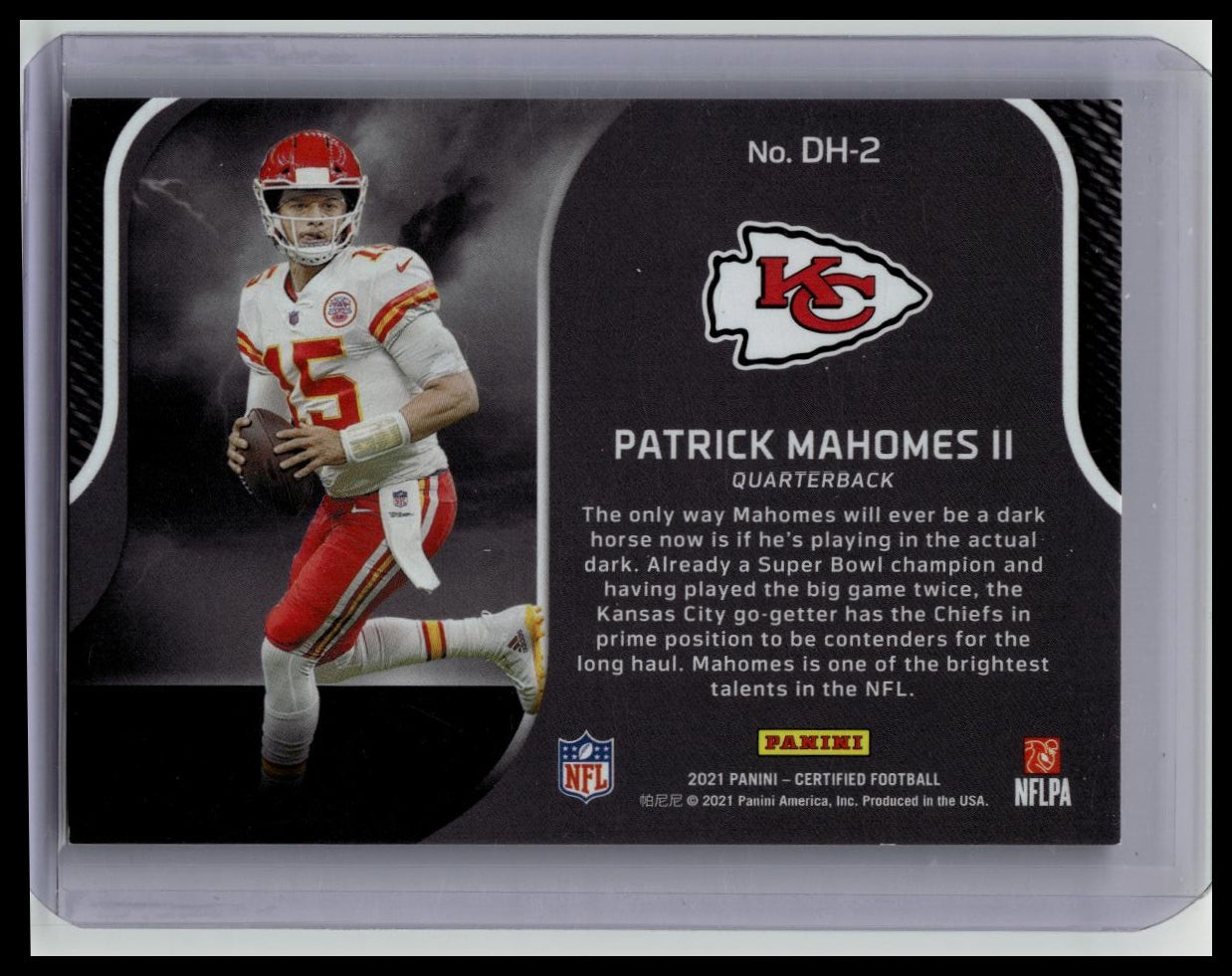 2021 Certified Dark Horses Mirror Pink /199 Patrick Mahomes II Chiefs