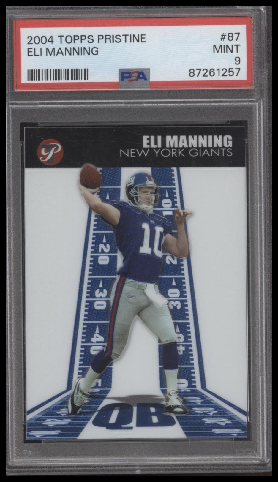 2004 Topps Pristine Eli Manning PSA 9 Giants