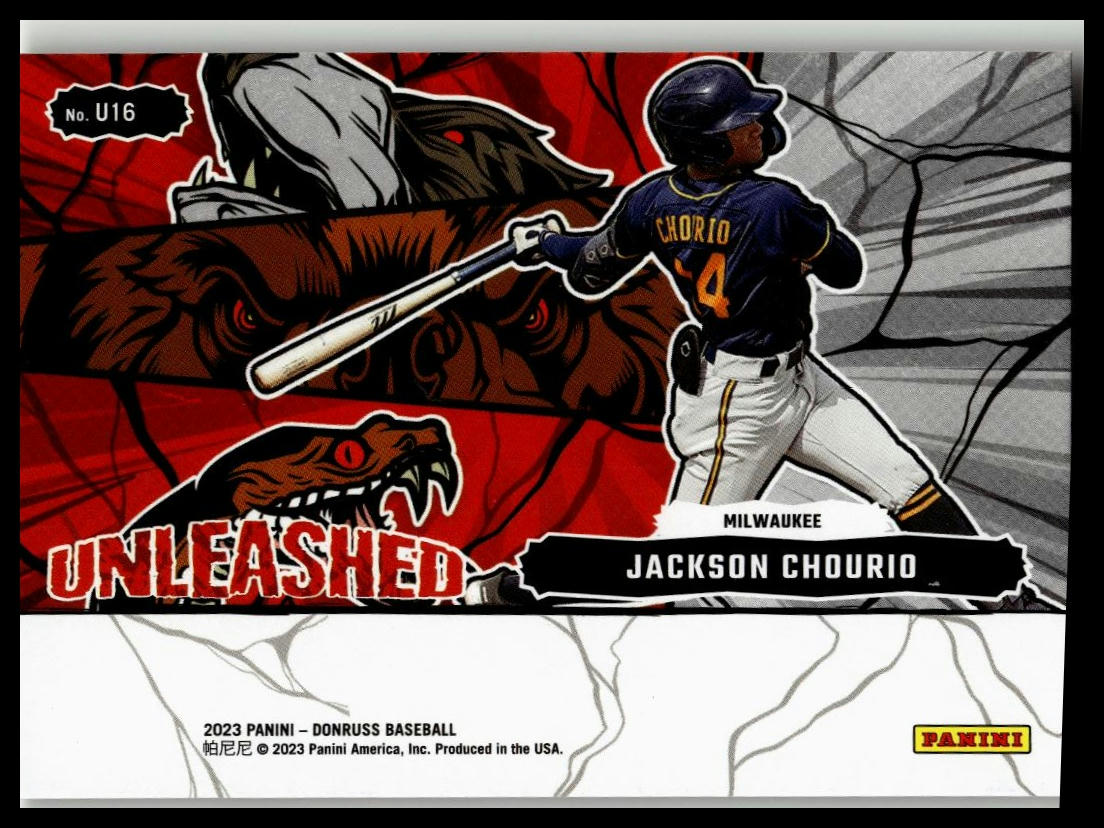 2023 Panini Donruss Unleashed #U16 JACKSON CHOURIO RC /99