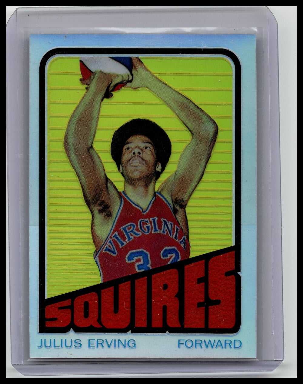 Julius Erving 'Dr J' 1996 Topps Stars Chrome Rookie Reprint 76ers HOF