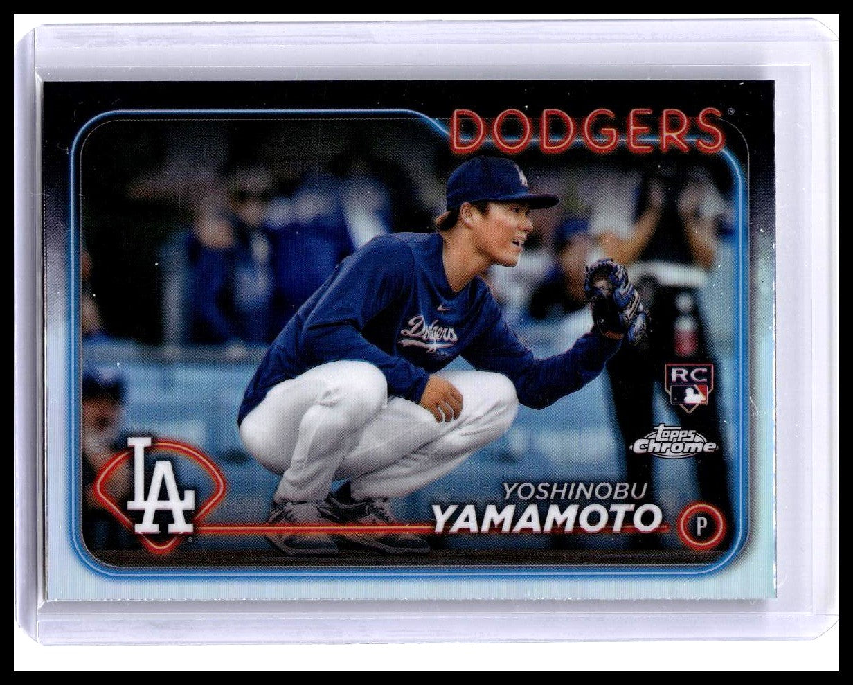 2024 Topps Chrome Update Yoshinobu Yamamoto Image Variation SP Rookie RC #USC108