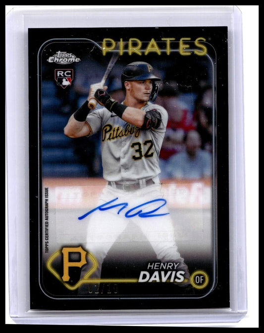 2024 Topps Chrome Update Henry Davis Black Refractor Auto #’d /10