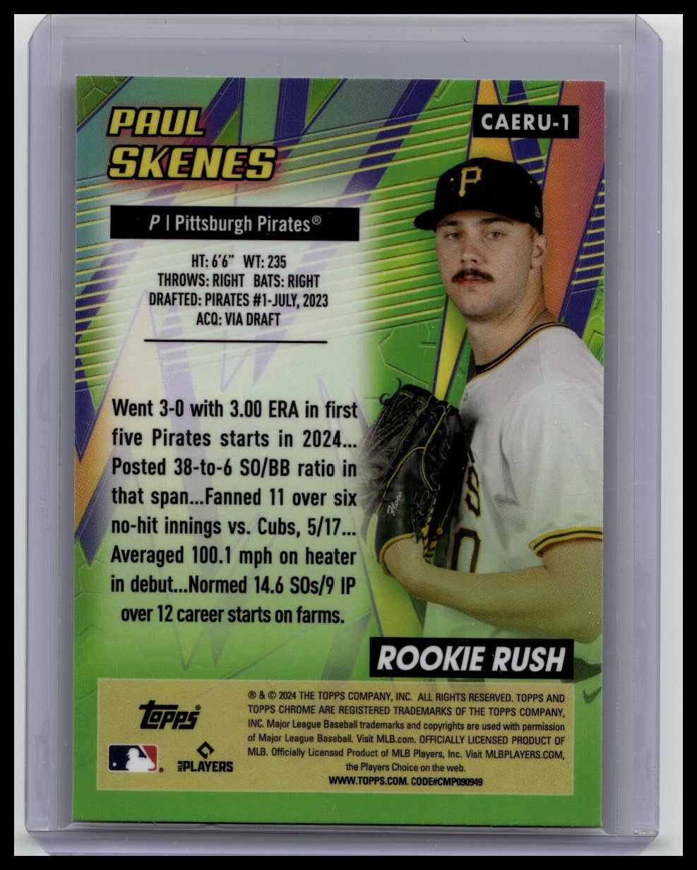 Paul Skenes 2024 Topps Chrome Update RC All-Etch Rookie Rush