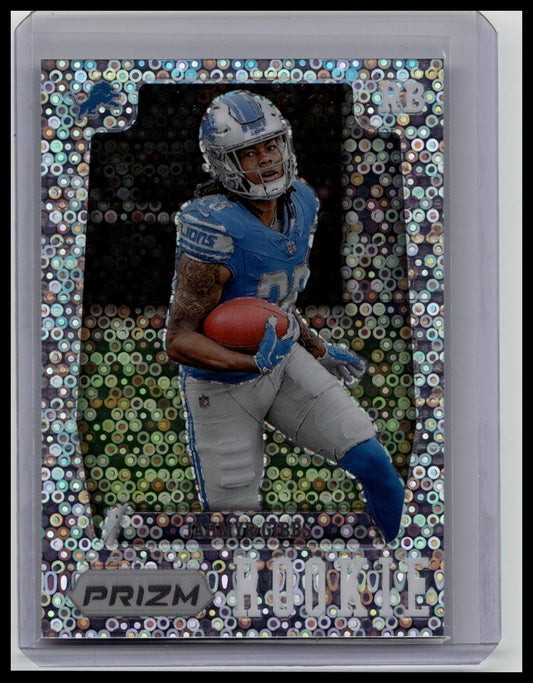 2023 Panini Prizm Jahmyr Gibbs Flashback Rookie Prizm No Huddle RC #PFR-7