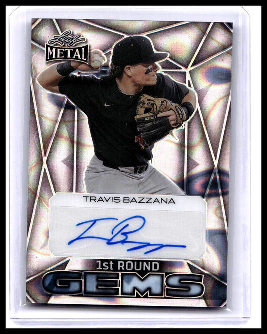 2024 Leaf Metal Baseball Travis Bazzana 1st Round Gems Auto 12/25