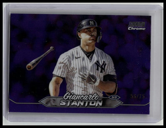 2024 Stadium Club Baseball Purple Foil #197 Giancarlo Stanton /75 SP Yankees