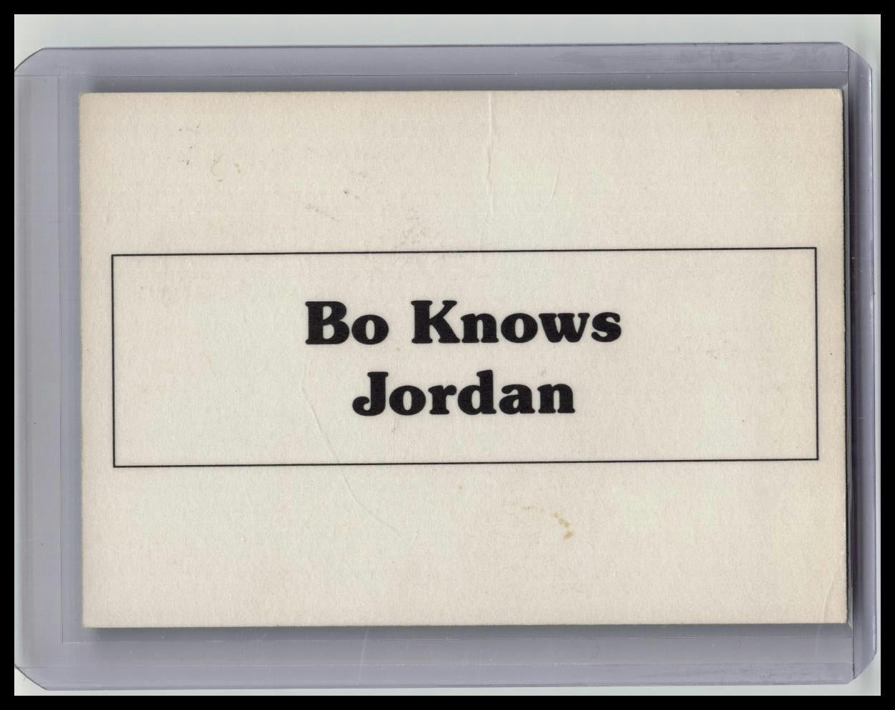 Bo Jackson Michael Jordan Bo Knows Jordan Promotional Promo Card