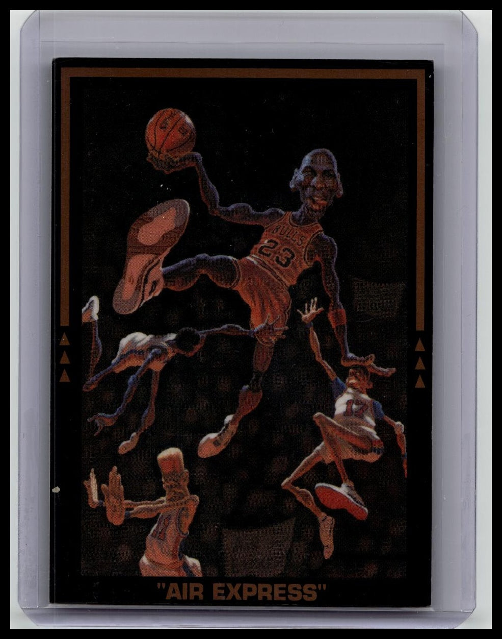 PROMO 90s AIR EXPRESS COMIC ART MICHAEL JORDAN CALL ME MONEY DUAL SIDE COOL