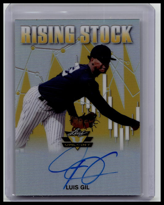 2020 LEAF VALIANT RISING STOCK LUIS GIL REFRACTOR AUTO 04/10 NY YANKEES!