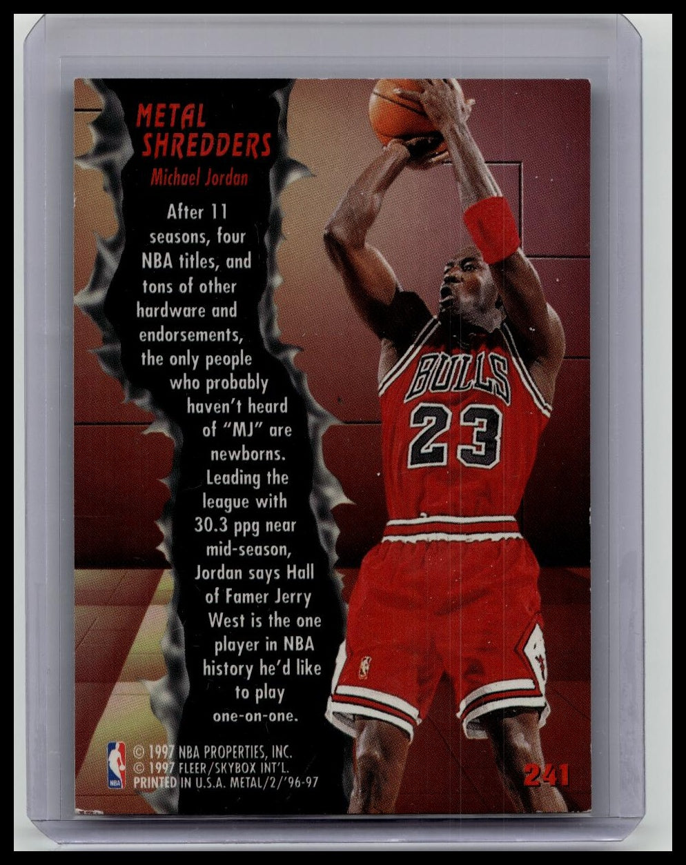 Michael Jordan 1997 Fleer Metal #241 Metal Shredders