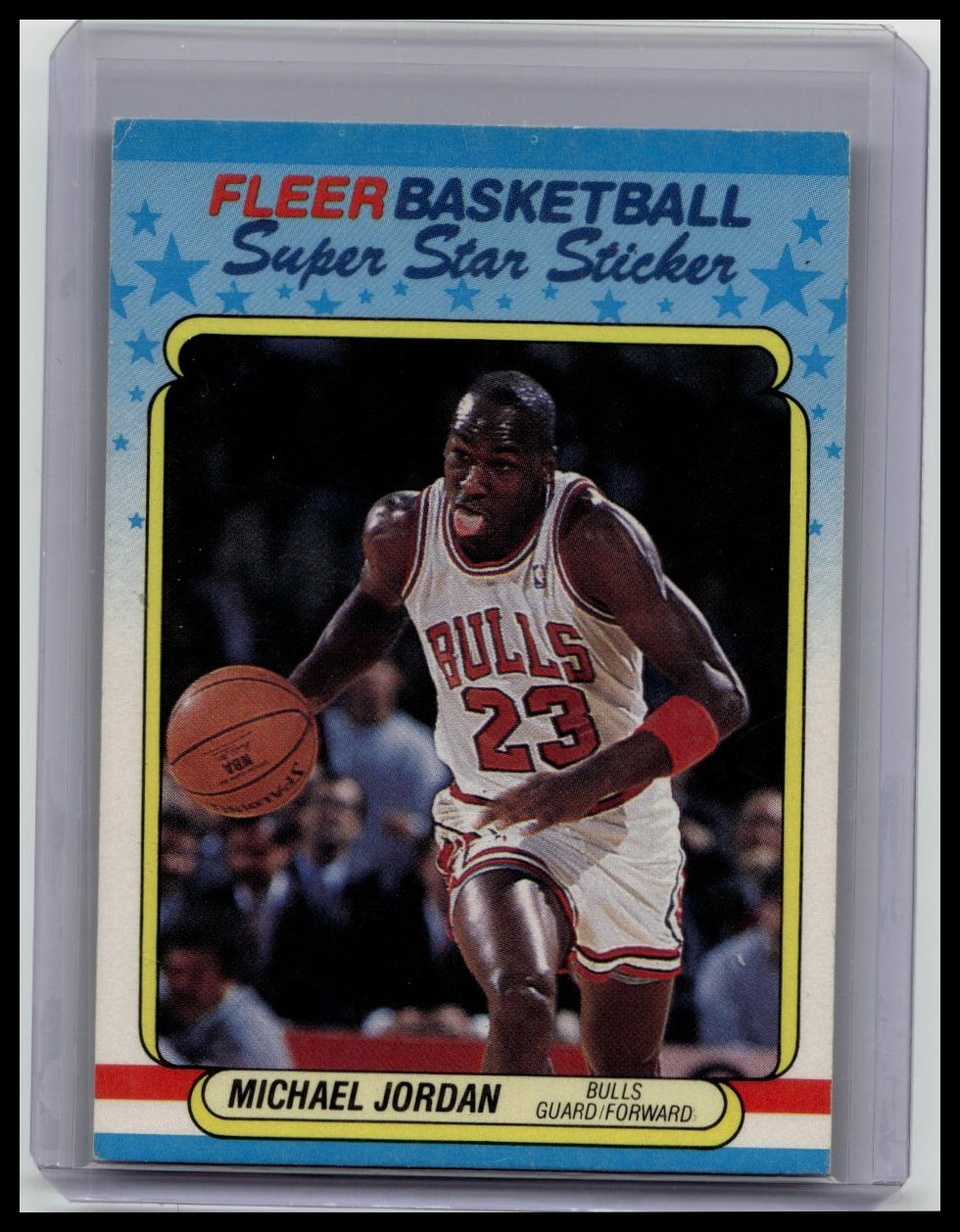 1988 Fleer MICHAEL JORDAN #7 Super Star Sticker Chicago Bulls