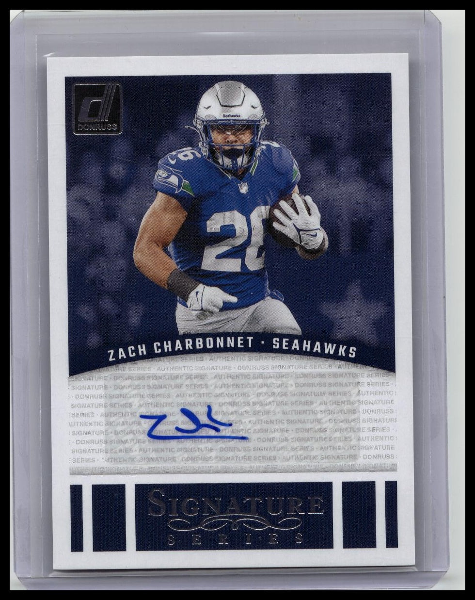 2024 Panini Donruss Zach Charbonnet Signature Series Auto #SSE-ZCH