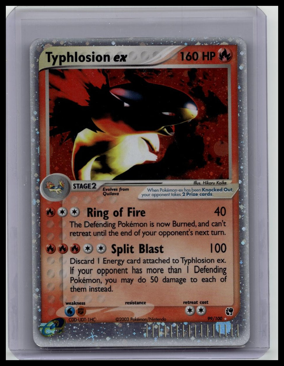 Typhlosion Ex 99/100 Holo Pokemon 2003 E-Reader EX Sandstorm