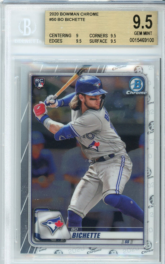 2020 Bowman Chrome Bo Bichette Rookie BGS 9.5 Gem Mint