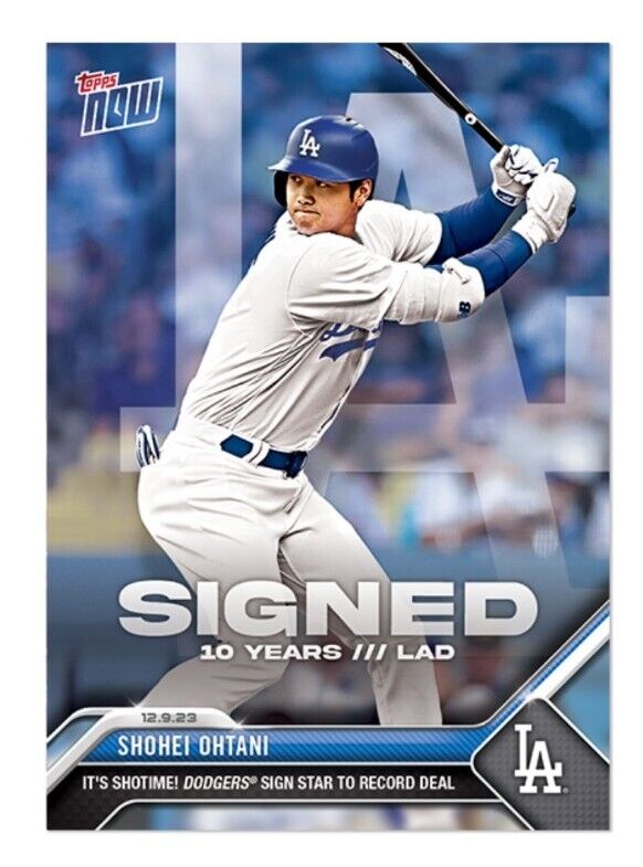 Shohei Ohtani "SIGNED" DODGERS - 2023 MLB TOPPS NOW® Card