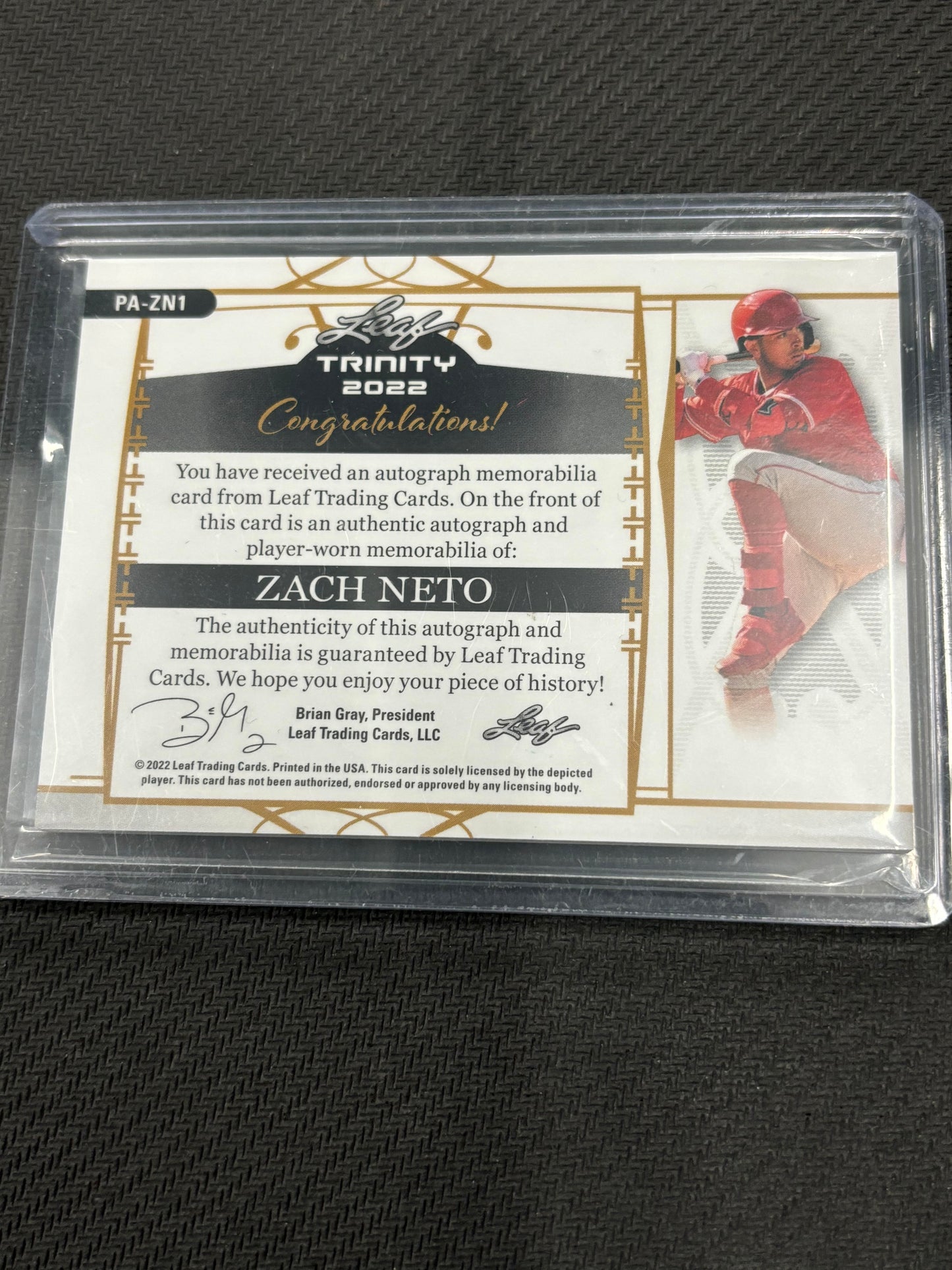 ZACH NETO 2022 LEAF TRINITY RPA XRC ROOKIE PADRE ERROR PATCH SILVER RC AUTO /99