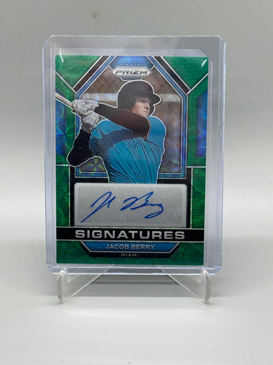 2023 Prizm Jacob Berry #sig-jb Auto Green Scope