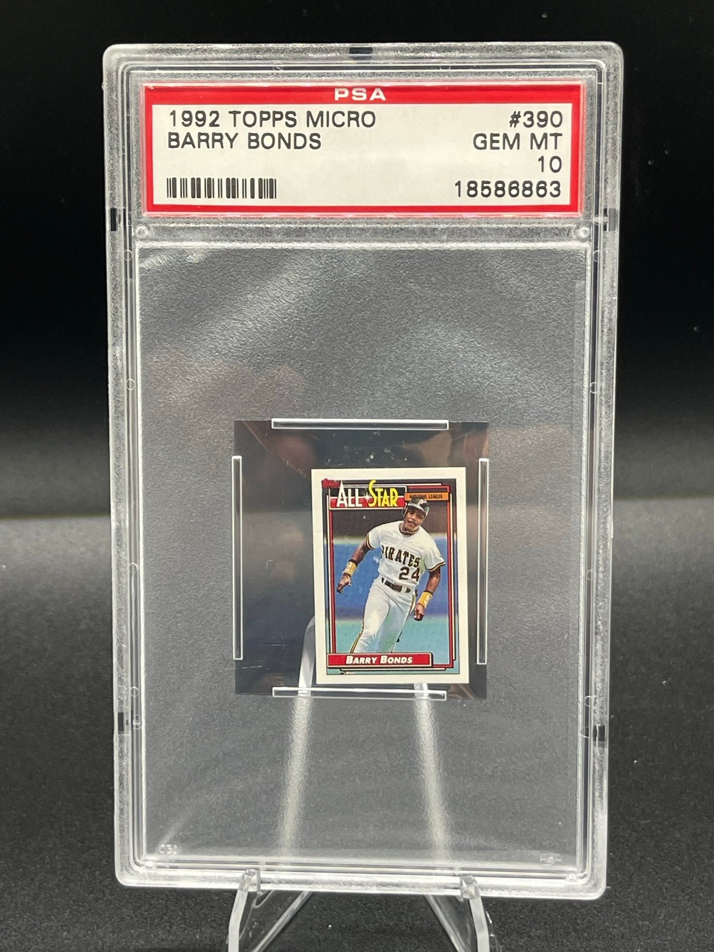 1992 Topps Micro  Barry Bonds #390  Psa 10