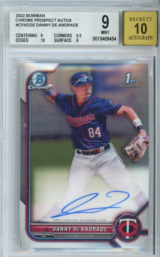 2022 Bowman Chrome Danny DeAndrade 1st Bowman Auto BGS 9 Mint