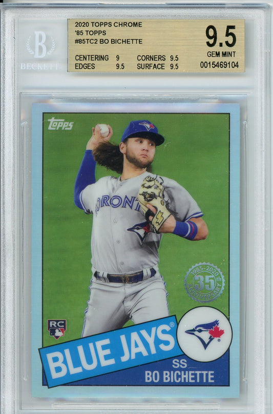 2020 Topps Chrome Bo Bichette '85 Topps Refractor Rookie BGS 9.5 Gem Mint