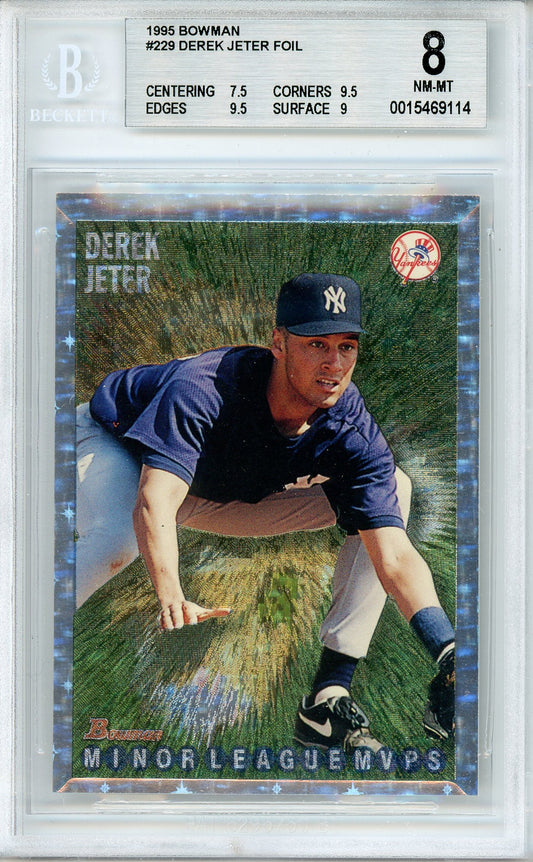 1995 Bowman Derek Jeter Foil BGS 8 Near Mint