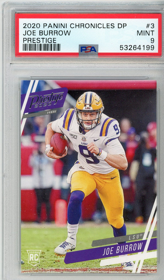 2020 Chronicles DP Joe Burrow Prestige Rookie PSA 9 Mint