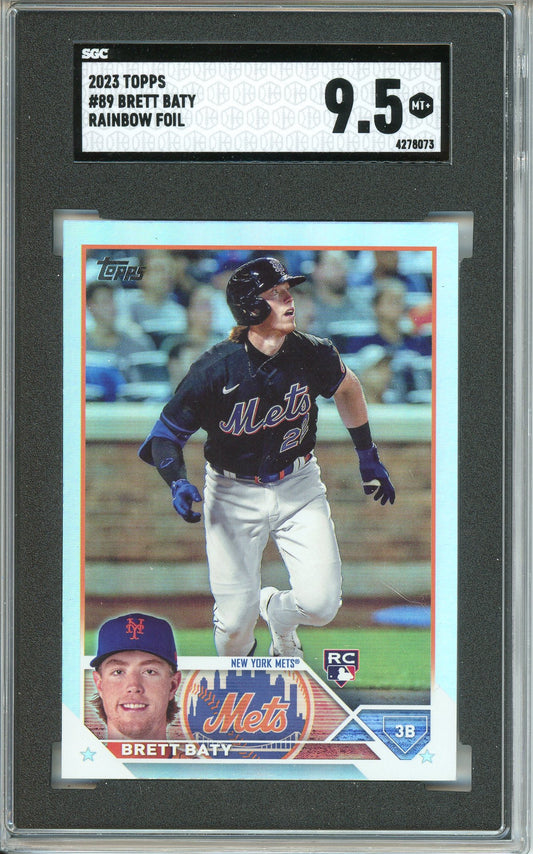 2023 Topps Series 1 Brett Baty Rainbow Foil SGC 9.5 Mint +